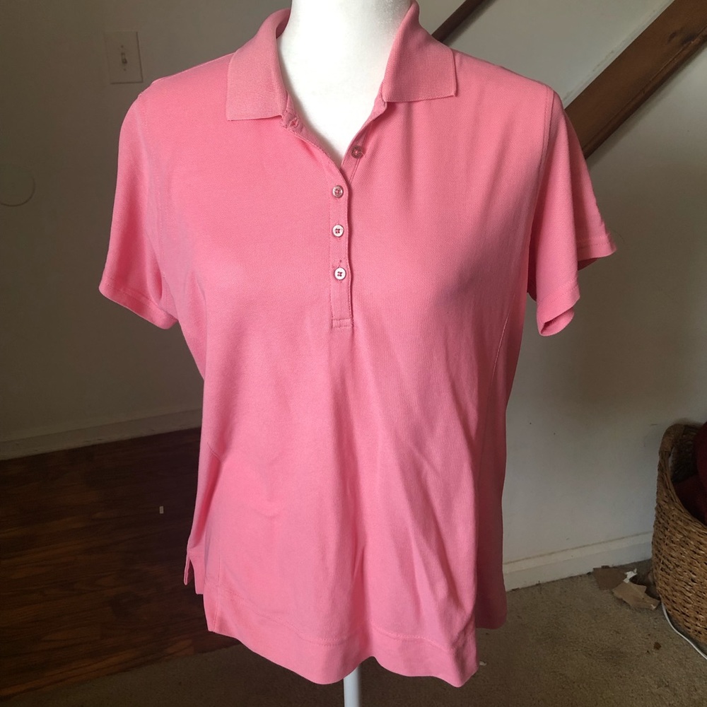 Large Pink Tehama Golf Polo Shirt